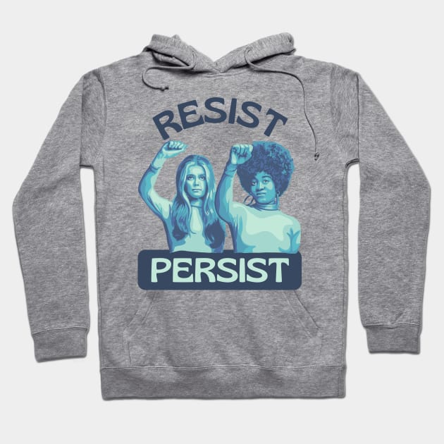 Gloria Steinem and Angela Davis Portrait Hoodie by Slightly Unhinged